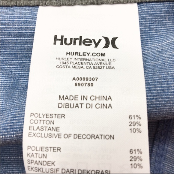 Hurley Men’s Size 34 Phantom Block Party Board shorts Blue Swim Shorts Pocket - Picture 5 of 6